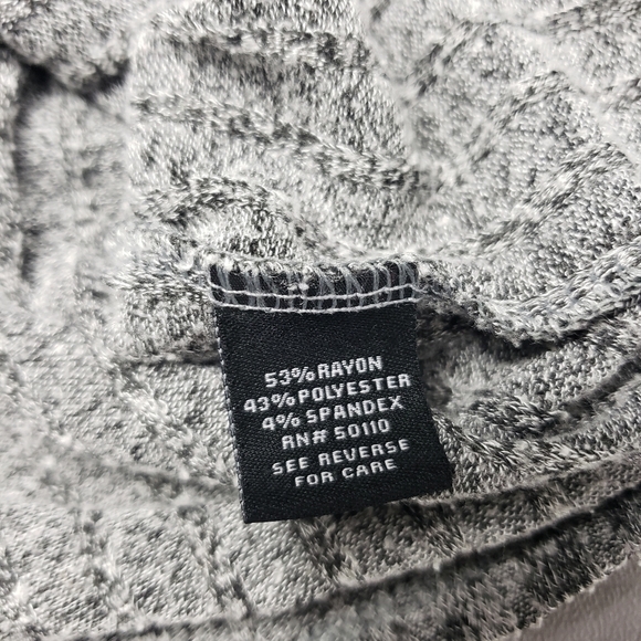 love ari gray cold shoulder ribbed stretchy long sleeve dress women's L - Picture 8 of 11